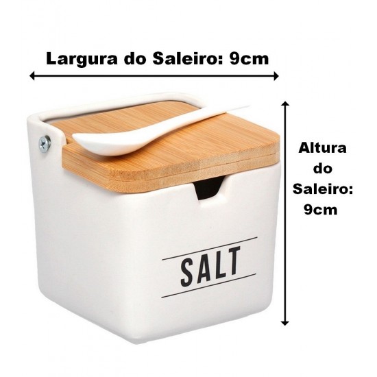 Saleiro 270ml De Porcelana Manhattan Branco